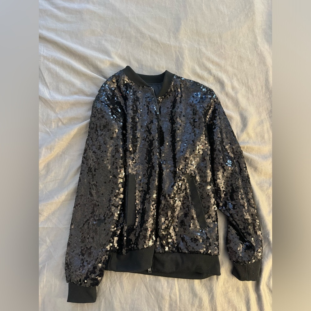 black sequin jacket size small